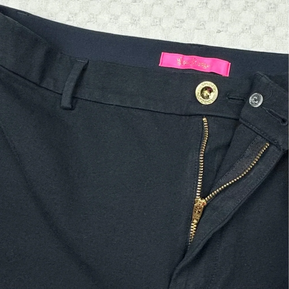 Lilly‎ Pulitzer Kidman Bi-Stretch Pants Women Size 10 Black Bootcut Quiet Luxury - Picture 12 of 13
